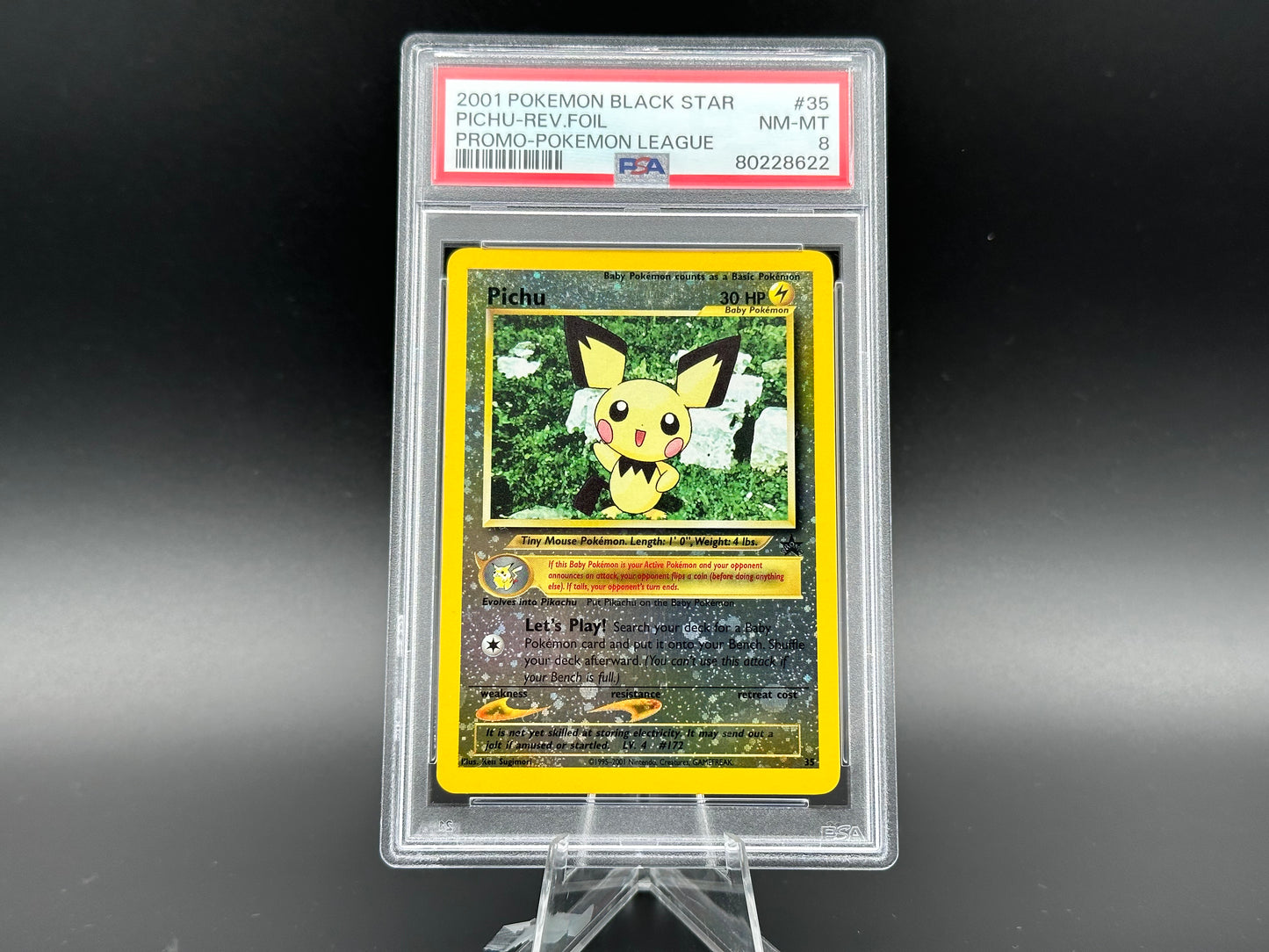 Pichu reverse holo Blackstar Promo PSA 8