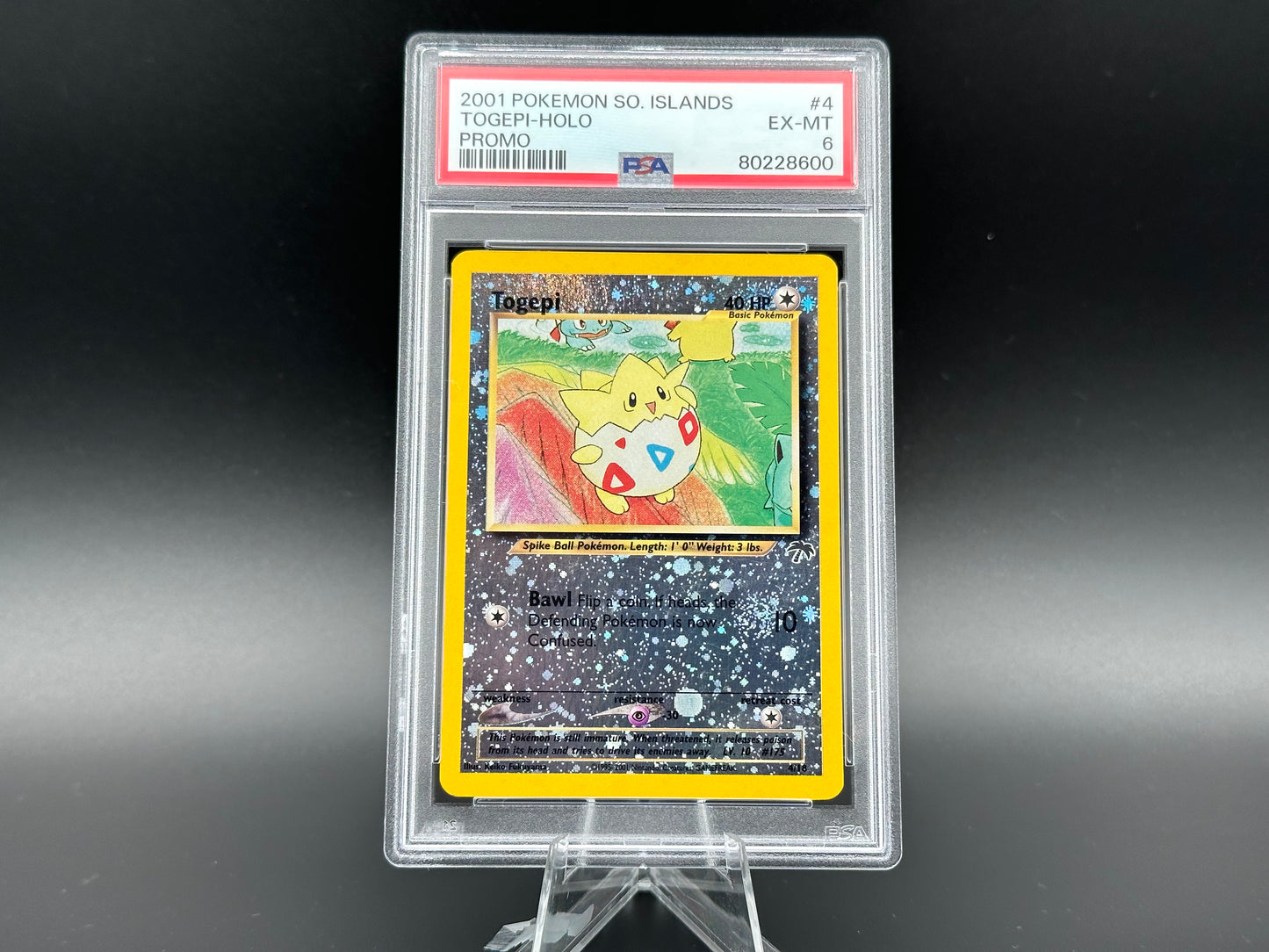 Togepi reverse holo Southern Island Promo PSA 6