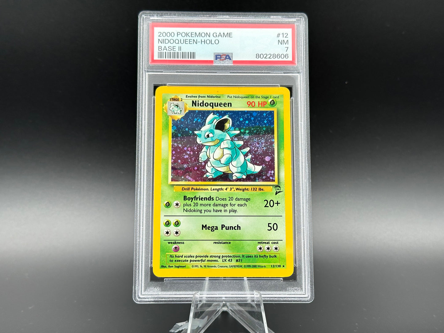 Nidoqueen holo Base 2 PSA 7