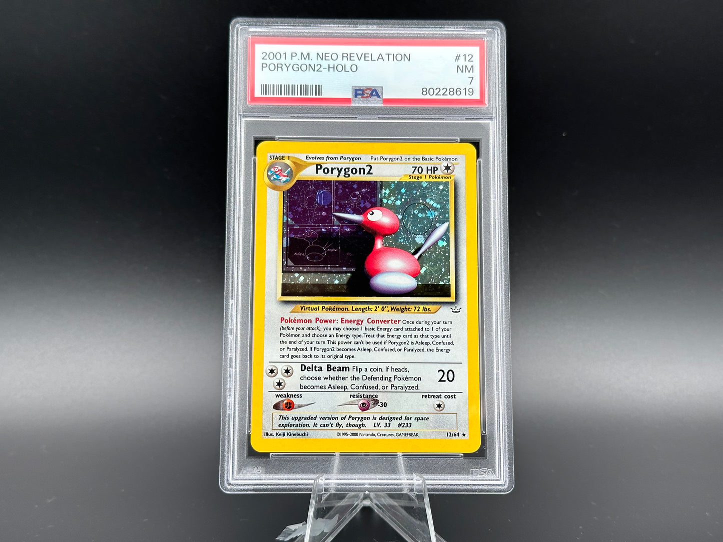 Porygon2 holo Neo Revelation PSA 7