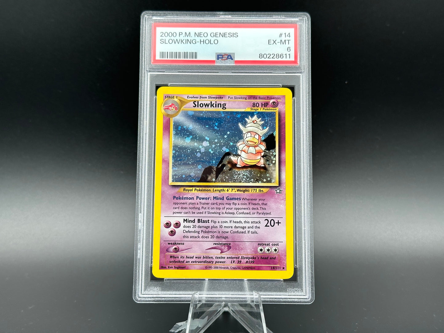 Slowking holo Neo Genesis PSA 6