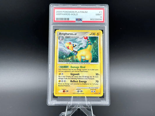 Ampharos holo Base platino PSA 9