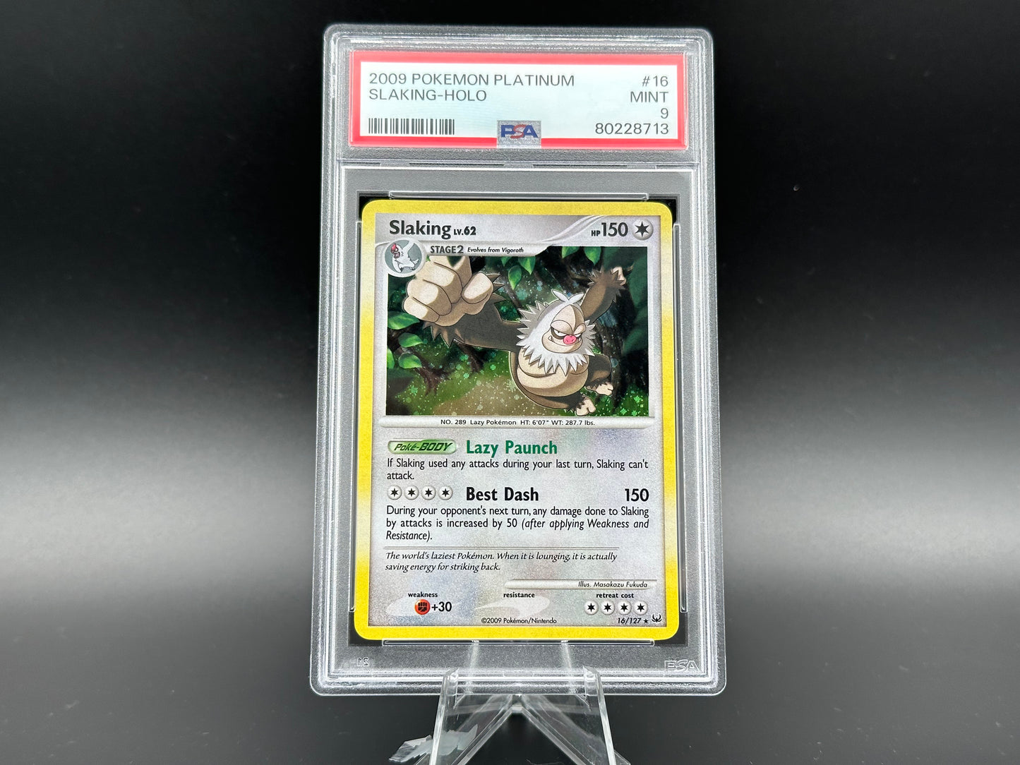 Slaking holo Platinum Base PSA 9