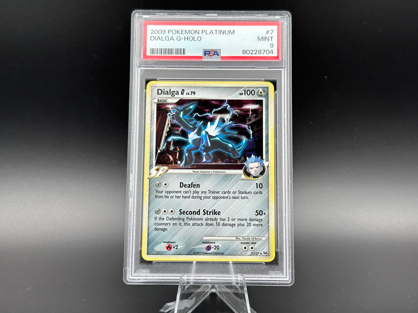 Dialga G holo Base platino PSA 9