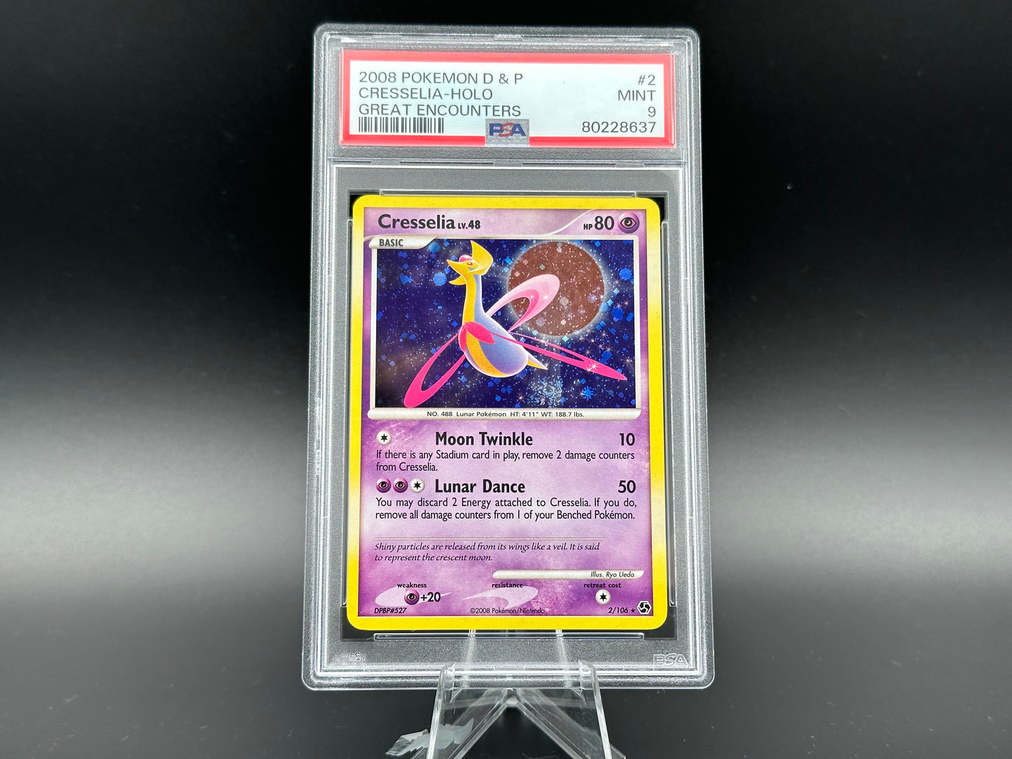 Cresselia holo Diamond & Pearl Great Encounters PSA 9