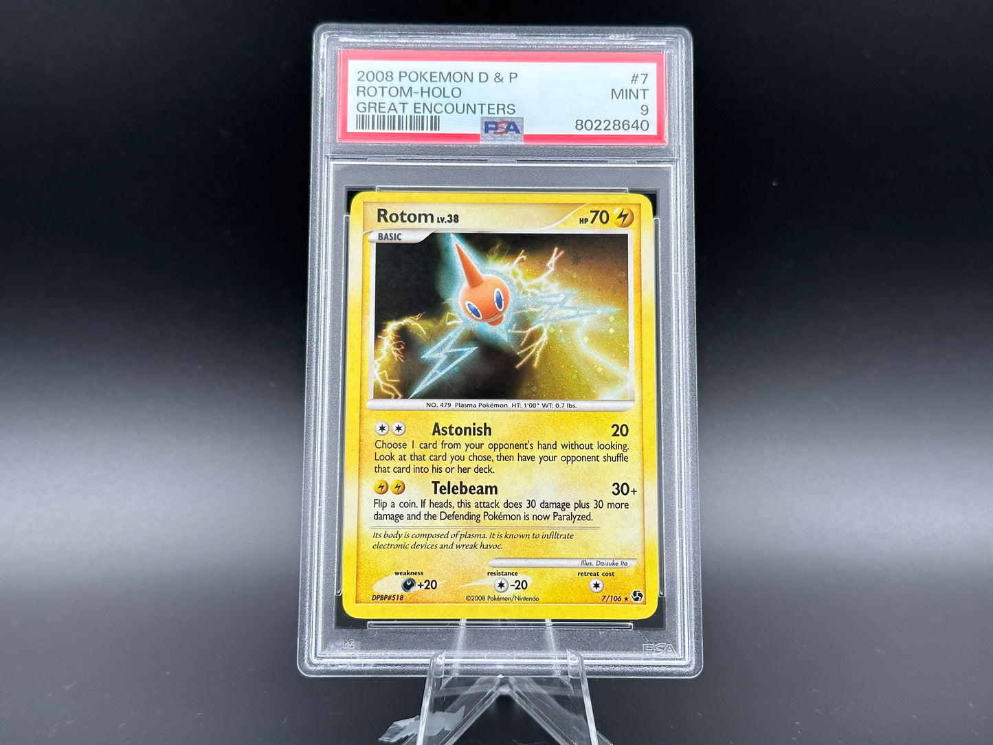 Rotom holo Diamond & Pearl Great Encounters PSA 9