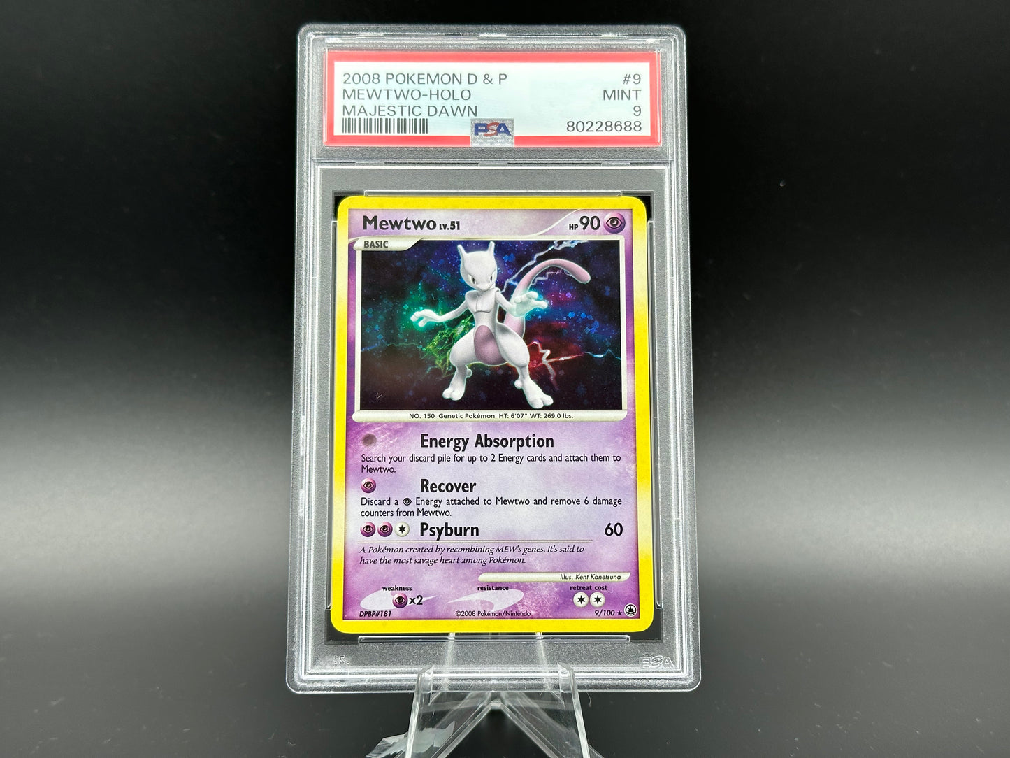 Mewtwo holo Diamond & Pearl Majestic Dawn PSA 9