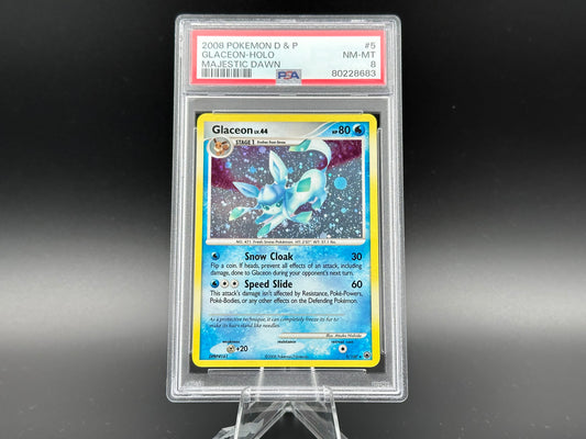 Glaceon holo Diamant &amp; Perle Majestic Dawn PSA 8