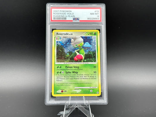 Roserade holo Base Diamant &amp; Perle PSA 8