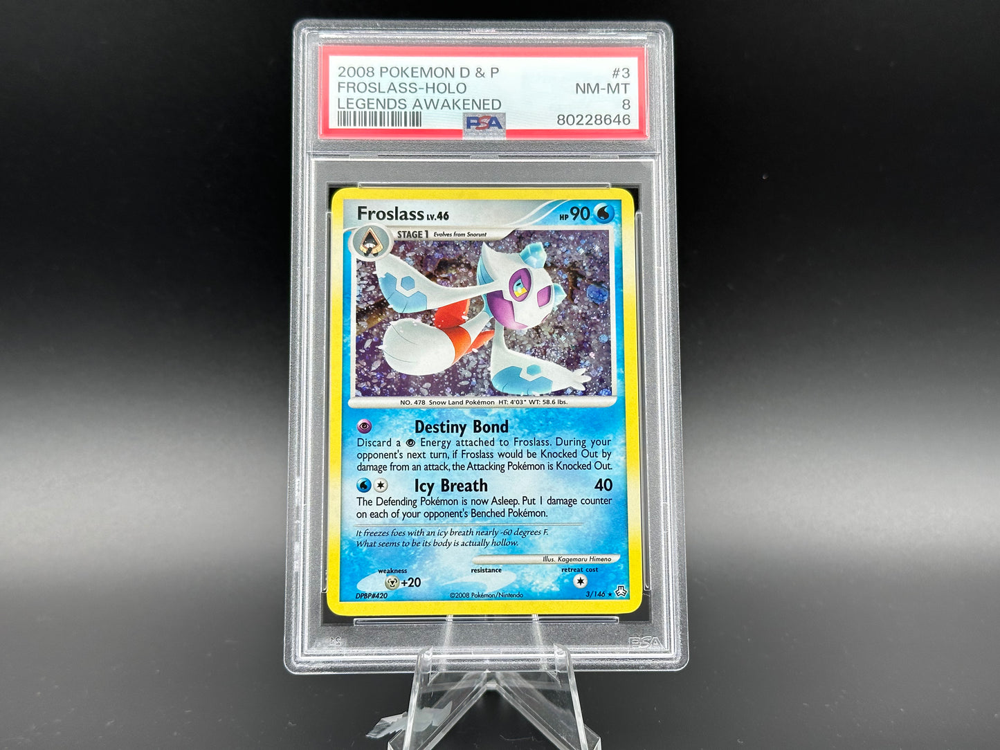 Froslass holo Diamond & Pearl Legends Awakened PSA 8