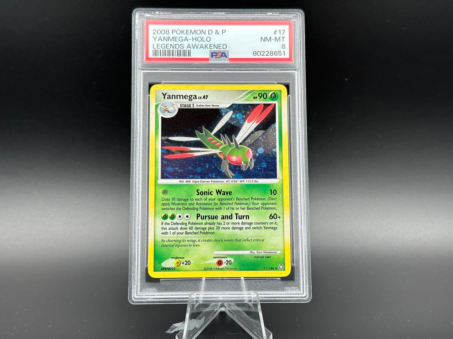 Yanmega holo Diamond & Pearl Legends Awakened PSA 8