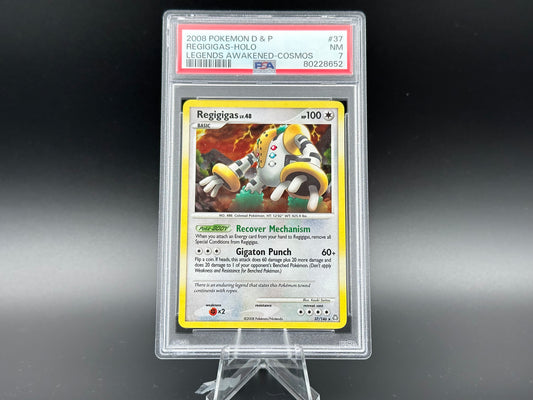 Regigigas cosmos holo Diamond &amp; Pearl Legends Awakened PSA 7