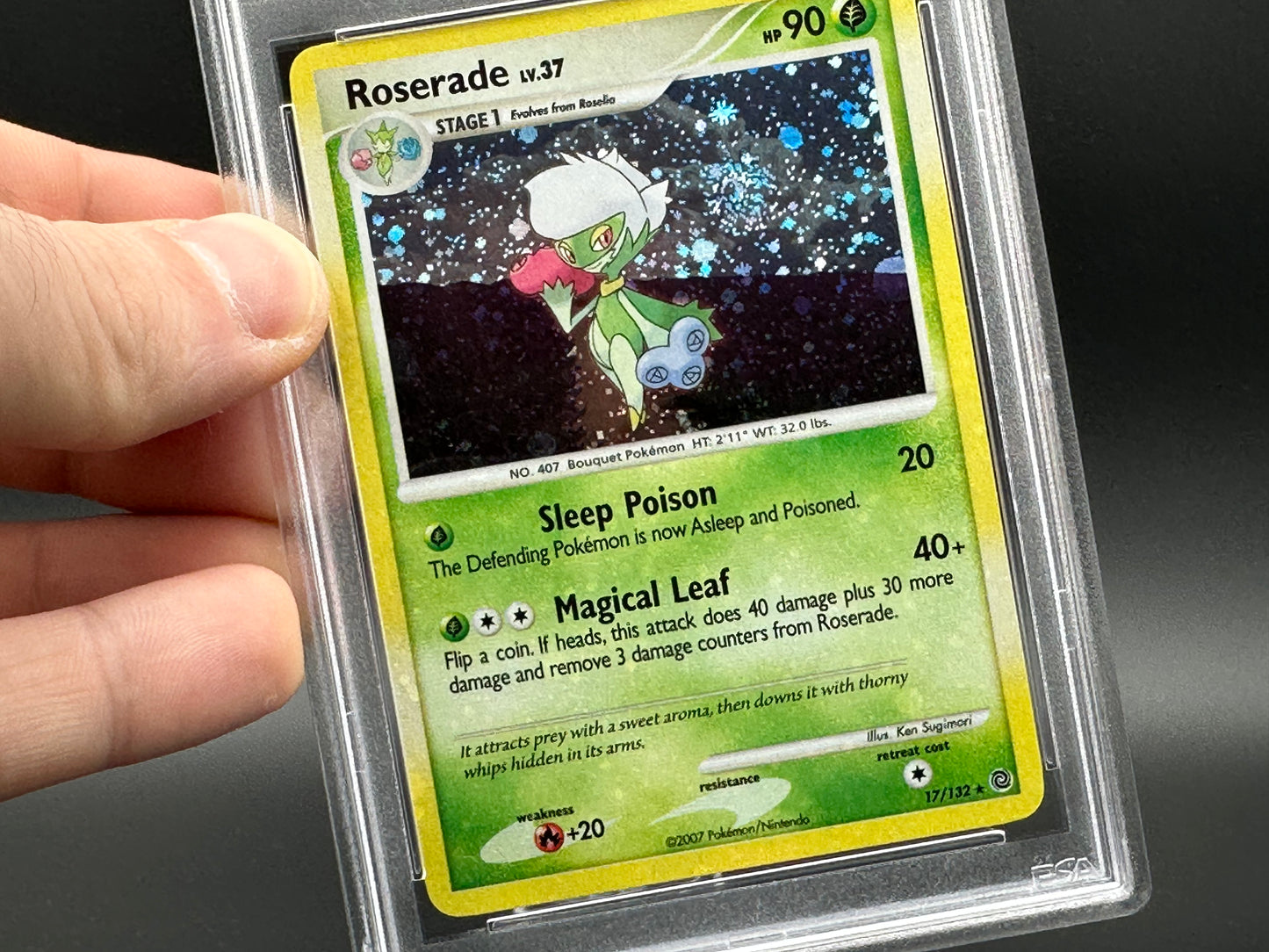 Roserade holo Diamant &amp; Perle Merveilles Secrètes PSA 8