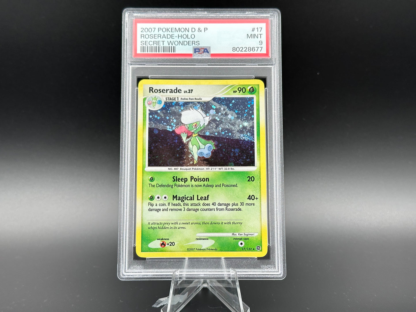 Roserade holo Diamond & Pearl Secret Wonders PSA 9