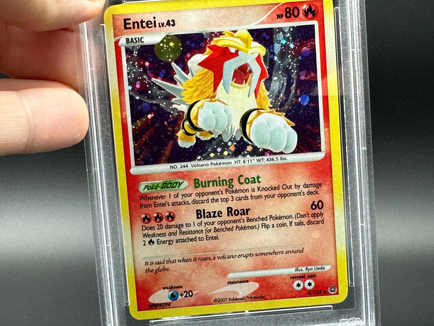 Entei holo Diamante e Perla Meraviglie Segrete PSA 7