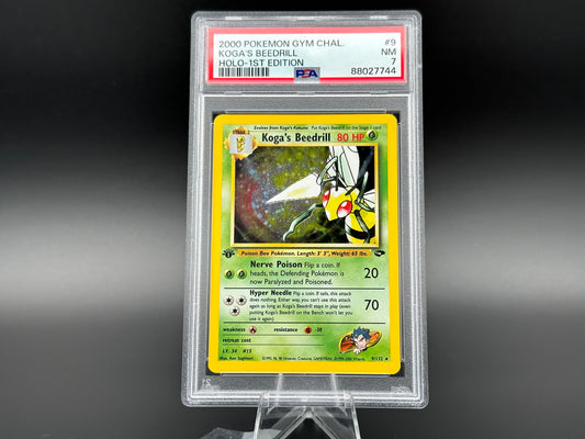 Koga's Beedrill holo Gym Challenge 1. Edition PSA 7