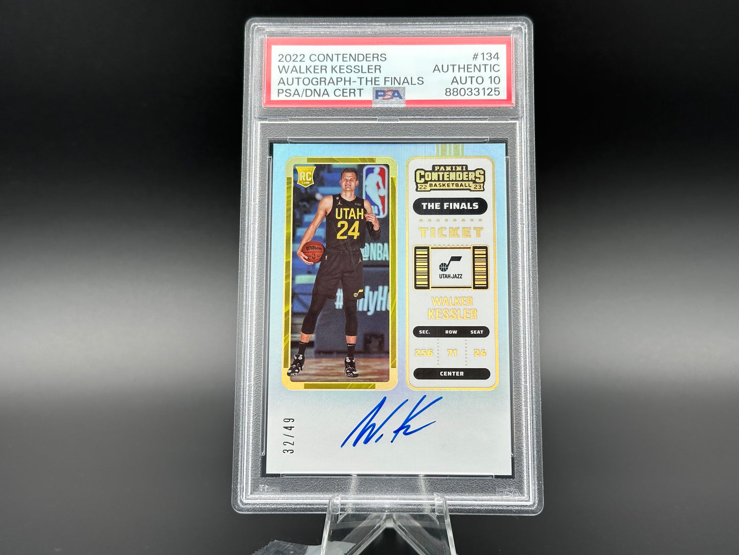 Walker Kessler RC Panini Contenders Auto on card 32/49 PSA 10 AUTO