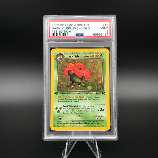 Dark Vileplume olo Team Rocket prima edizione PSA 9