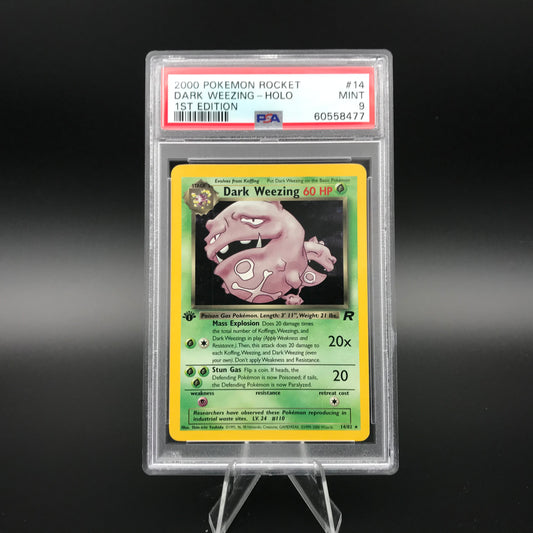 Ologramma Dark Weezing Team Rocket prima edizione PSA 9