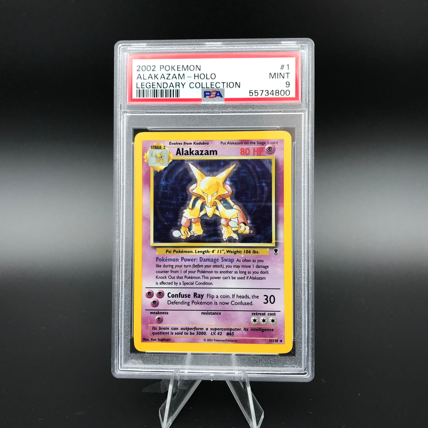 Alakazam holo Collezione leggendaria PSA 9