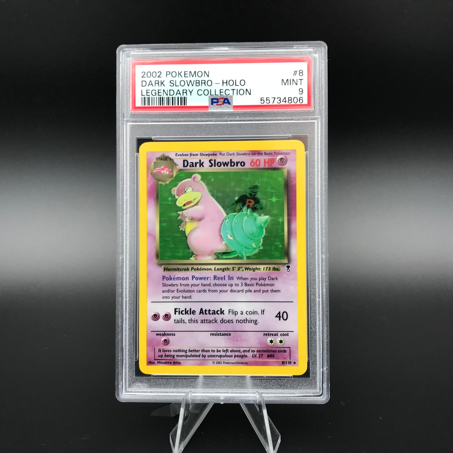 Dark Slowbro holo Collection Légendaire PSA 9