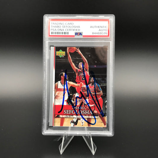 Thabo Sefolosha Trading Card Upper Deck PSA AUTO