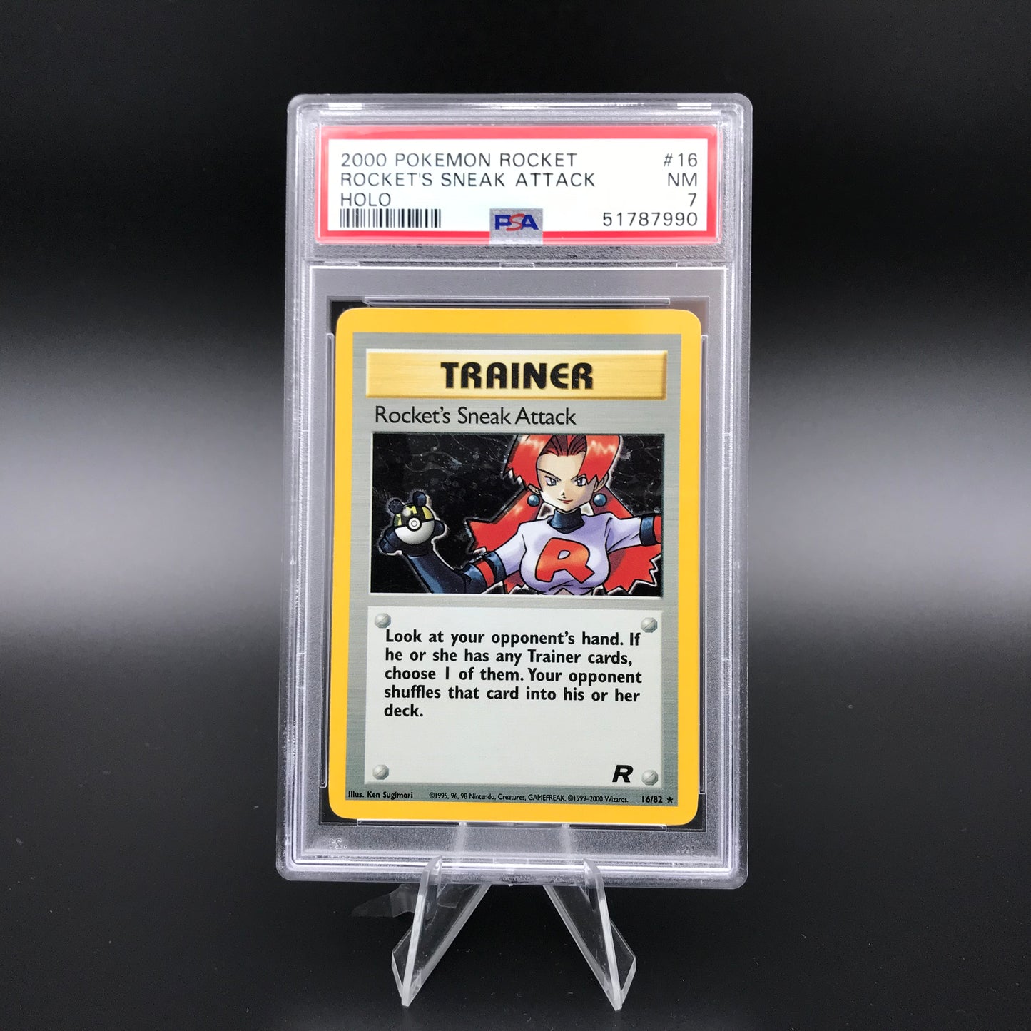 Attaque sournoise de Rocket holo Team Rocket PSA 7