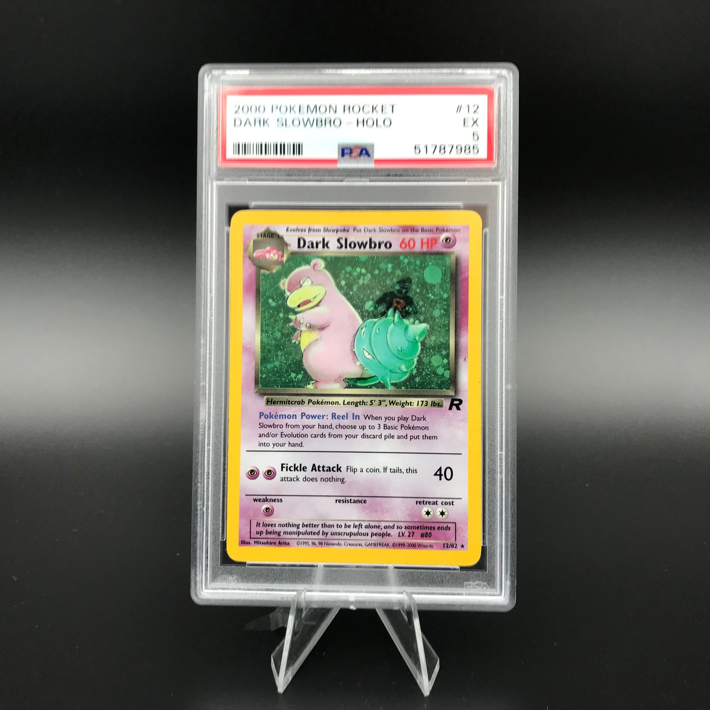 Dark Slowbro holographique Team Rocket PSA 5