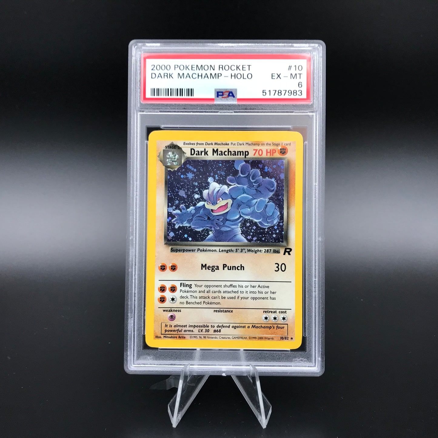 Dark Machamp holo Team Rocket PSA 6