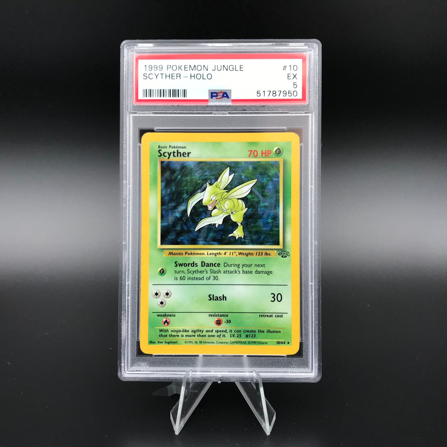 Scyther holo Jungle PSA 5