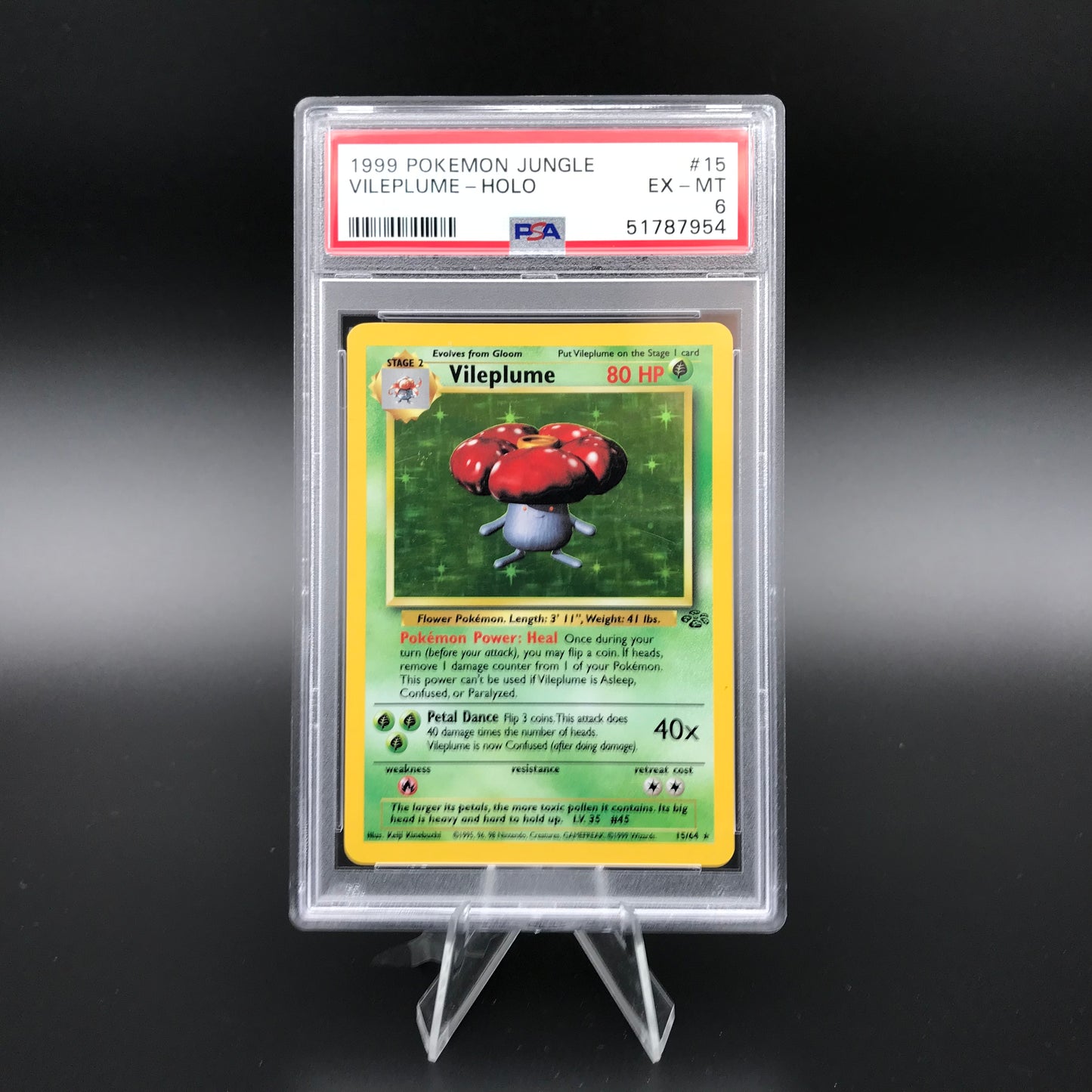 Vileplume holo Jungle PSA 6