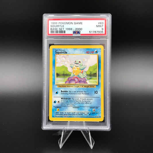 Ensemble de base Squirtle 1999-2000 PSA 9