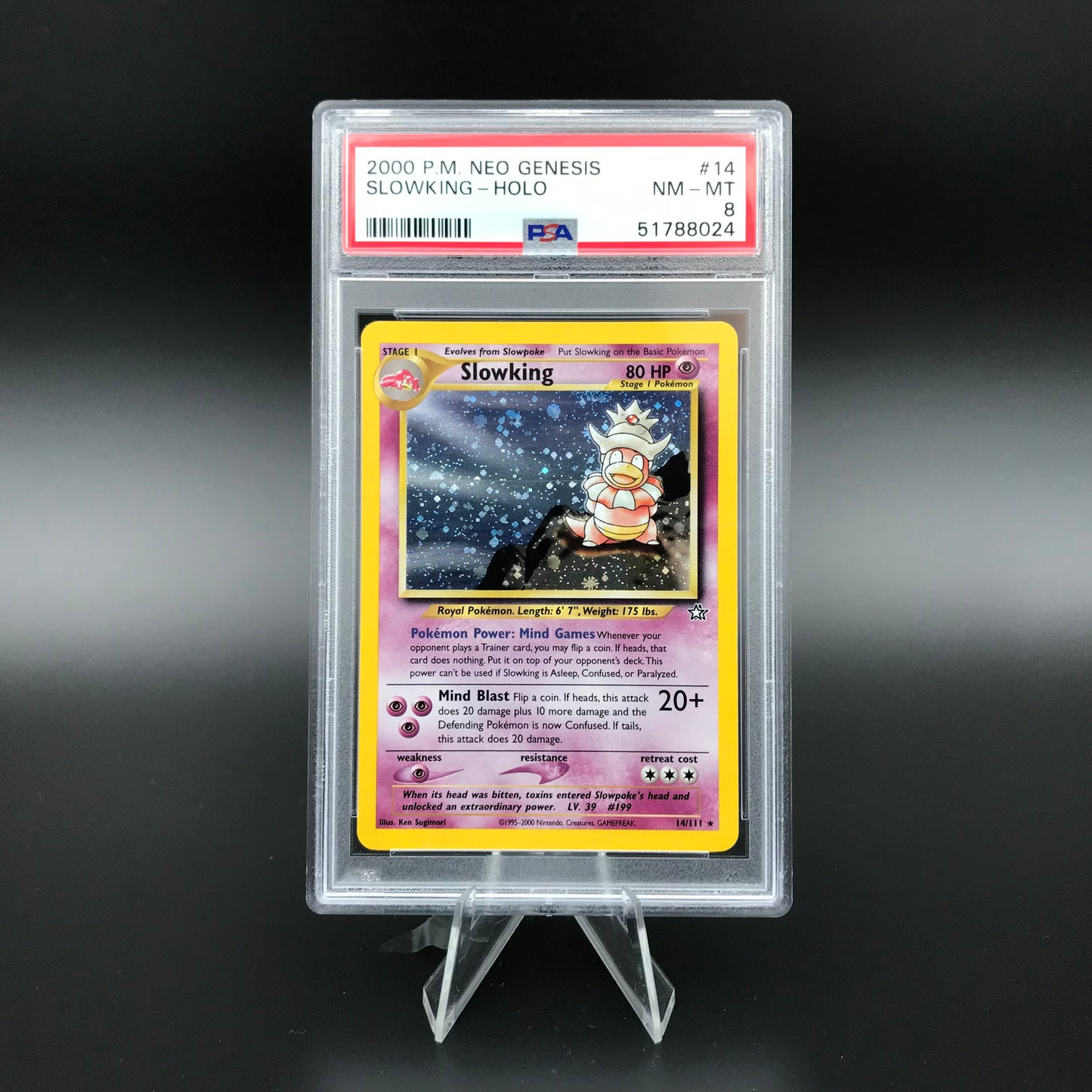 Slowking holo Neo Genesis PSA 8