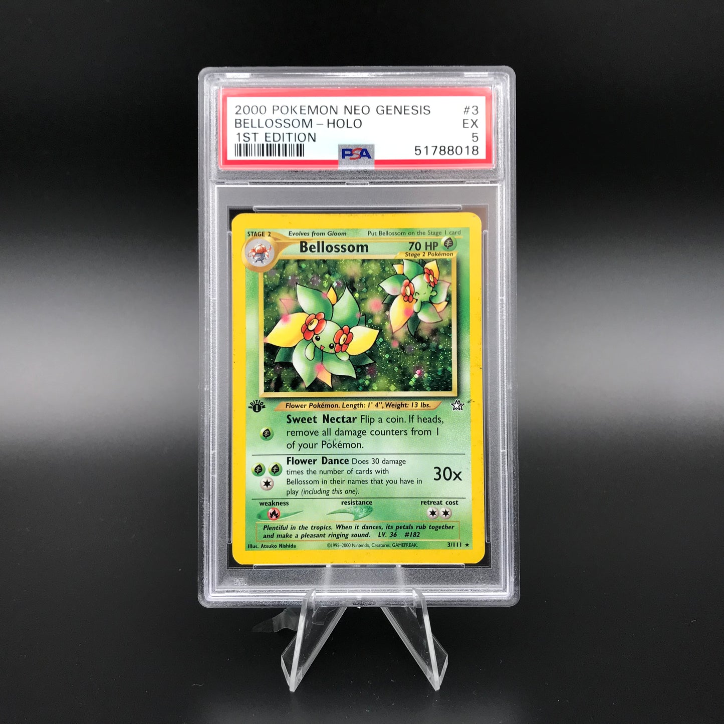 Bellossom holo Neo Genesis 1ère édition PSA 5