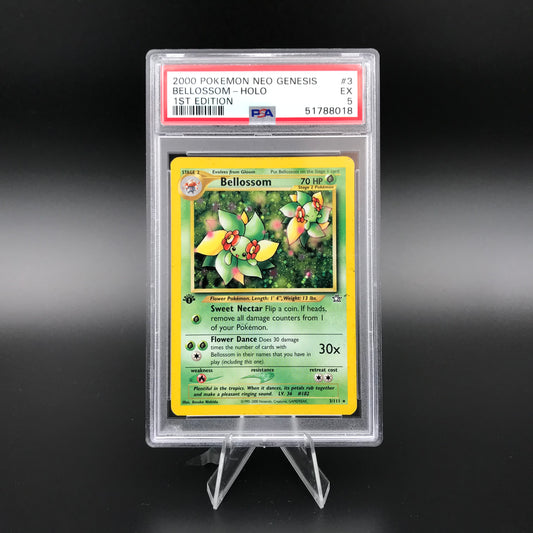 Bellossom holo Neo Genesis 1. Edition PSA 5