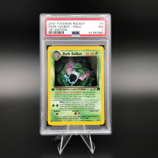 Dark Golbat holo Team Rocket 1. Edition PSA 7