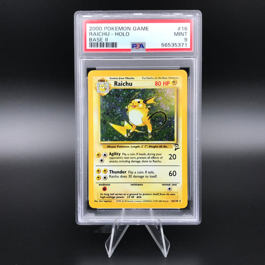 Raichu holo base 2 set PSA 9