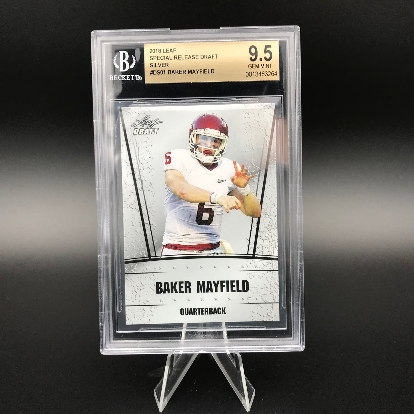 Baker Mayfield Special Release Draft Silver Leaf BGS 9.5