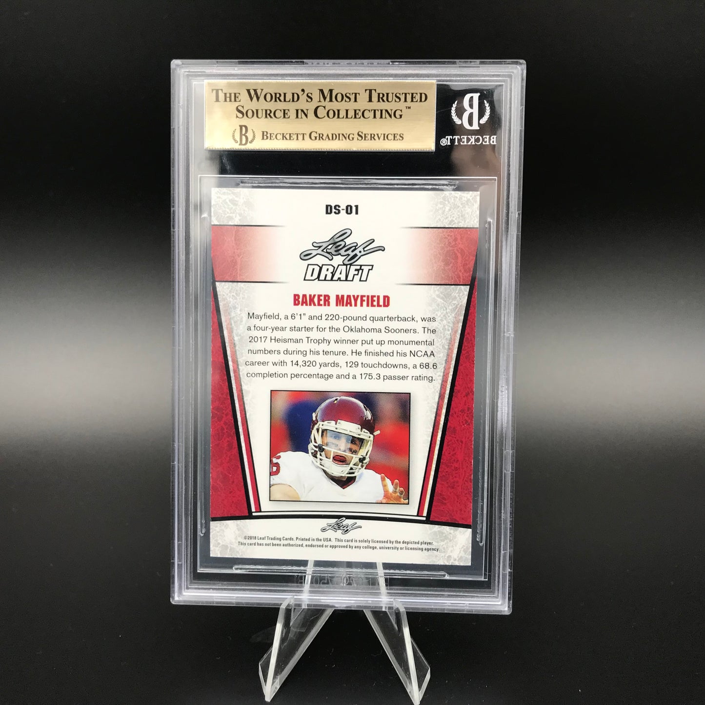 Baker Mayfield Special Release Draft Silver Leaf BGS 9.5