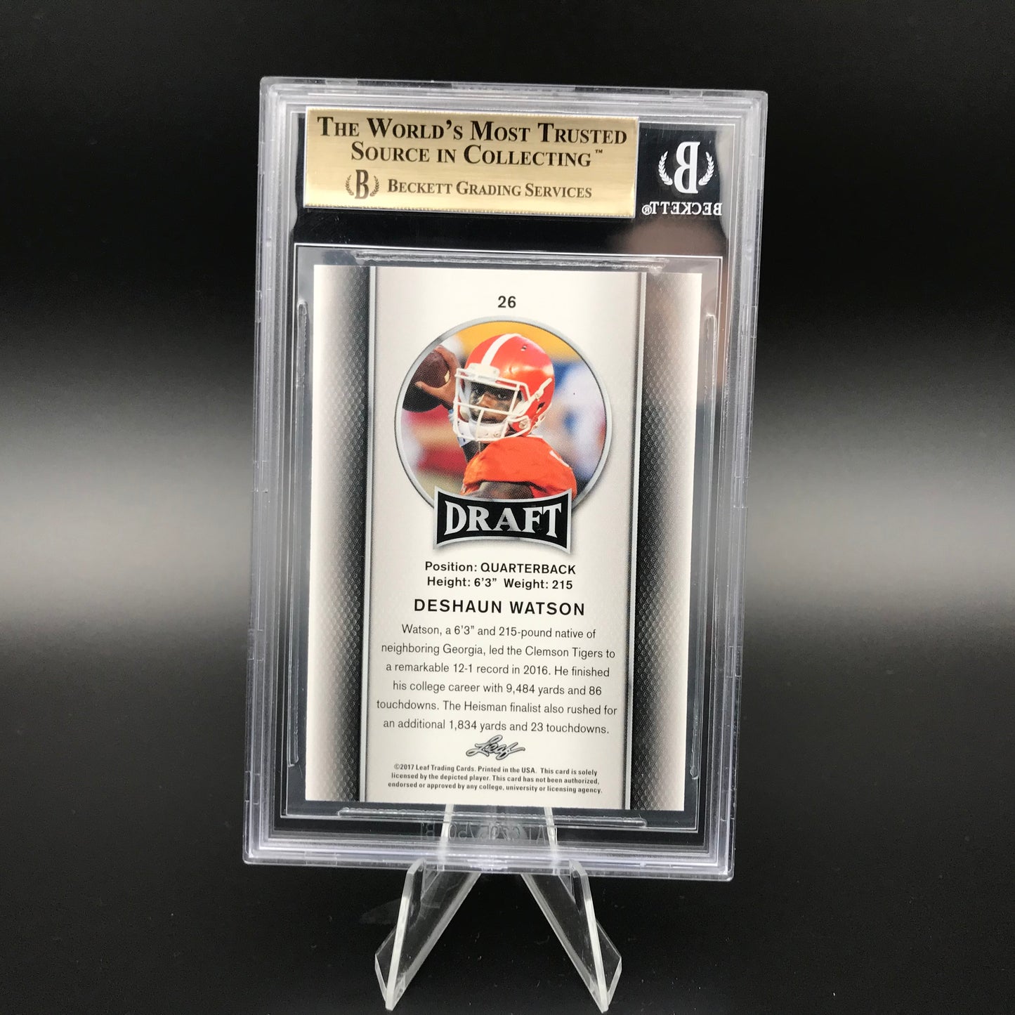 Deshaun Watson Leaf Draft BGS 9.5