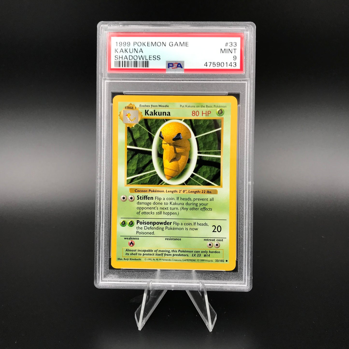 Kakuna Base Set Shadowless PSA 9