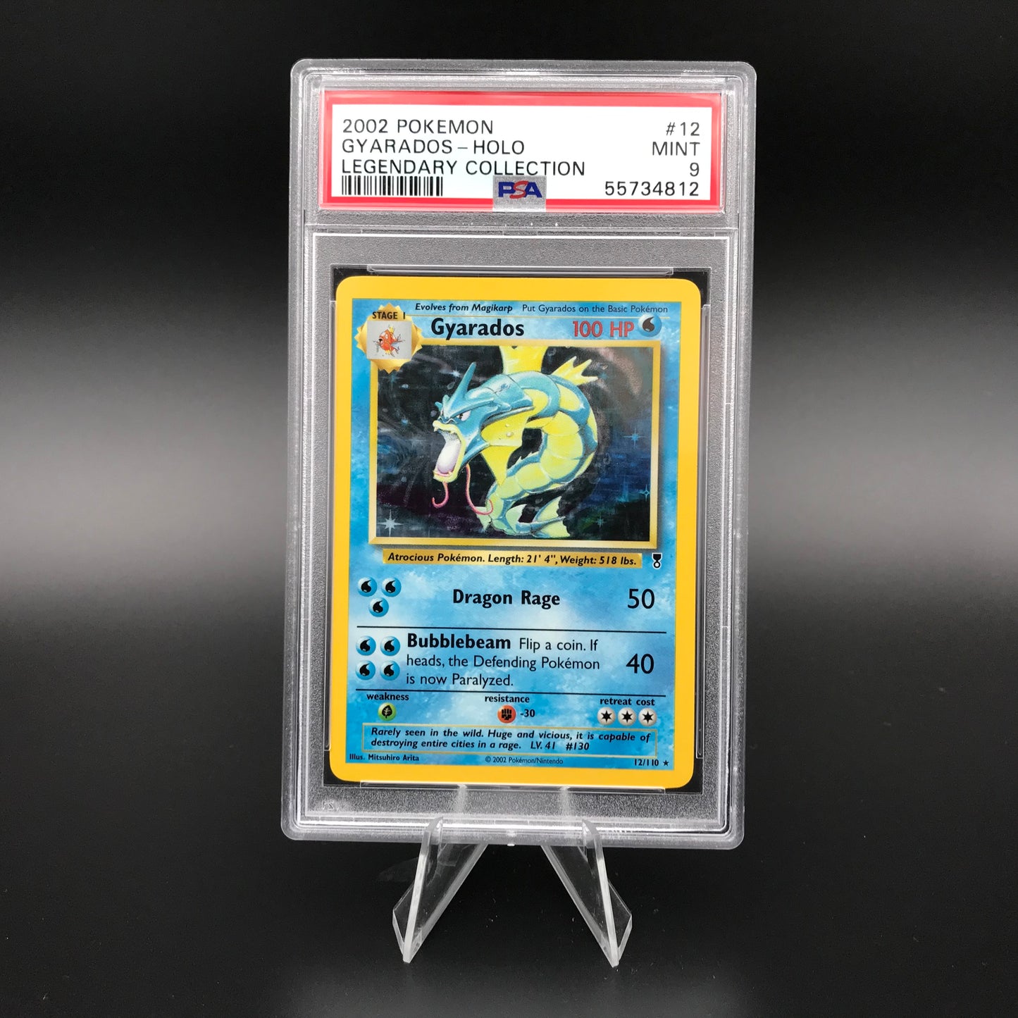 Gyarados holo Legendary Collection PSA 9