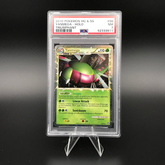 Yanmega Prime holo HS Triumphant PSA 7