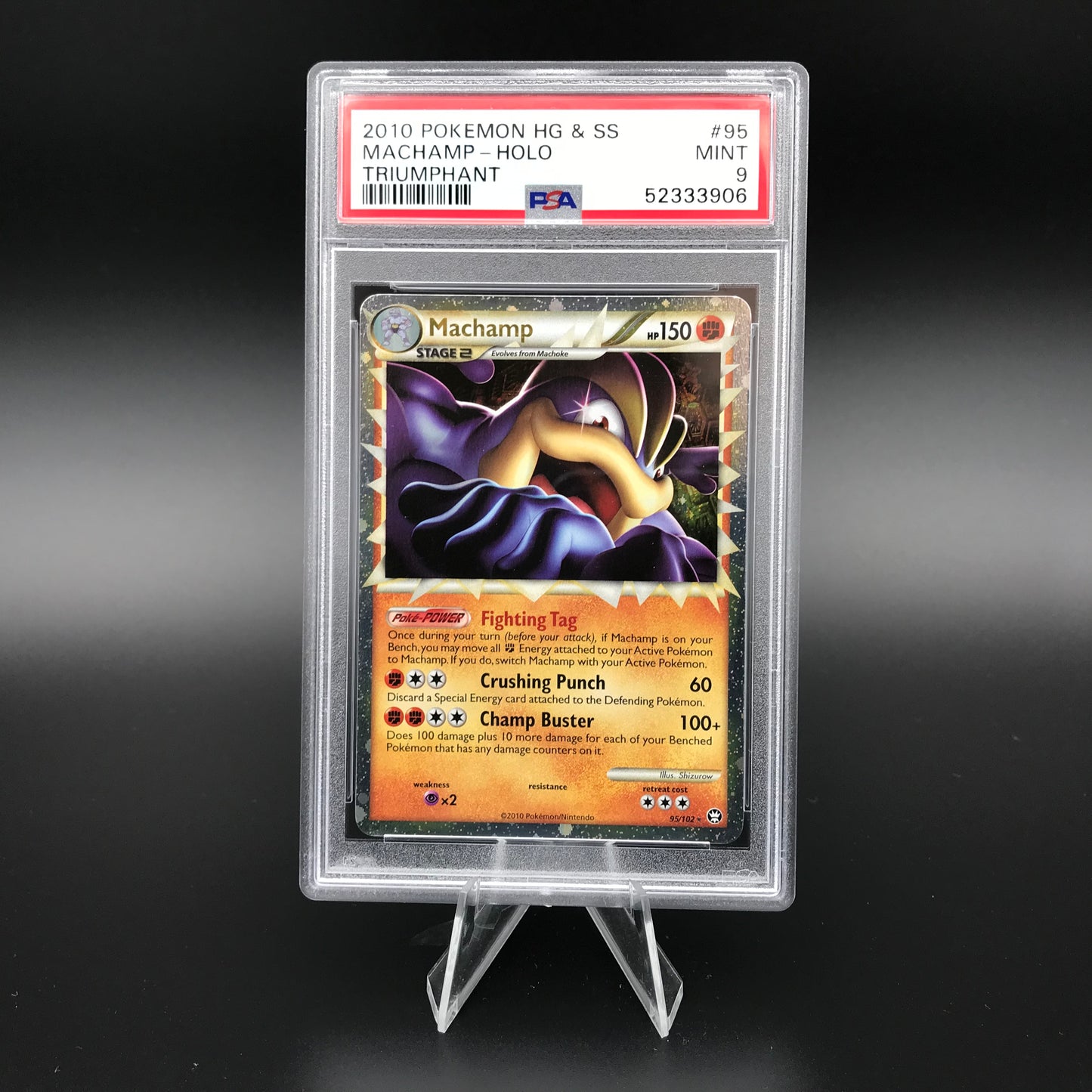 Machamp Prime holo HS Triumphant PSA 9