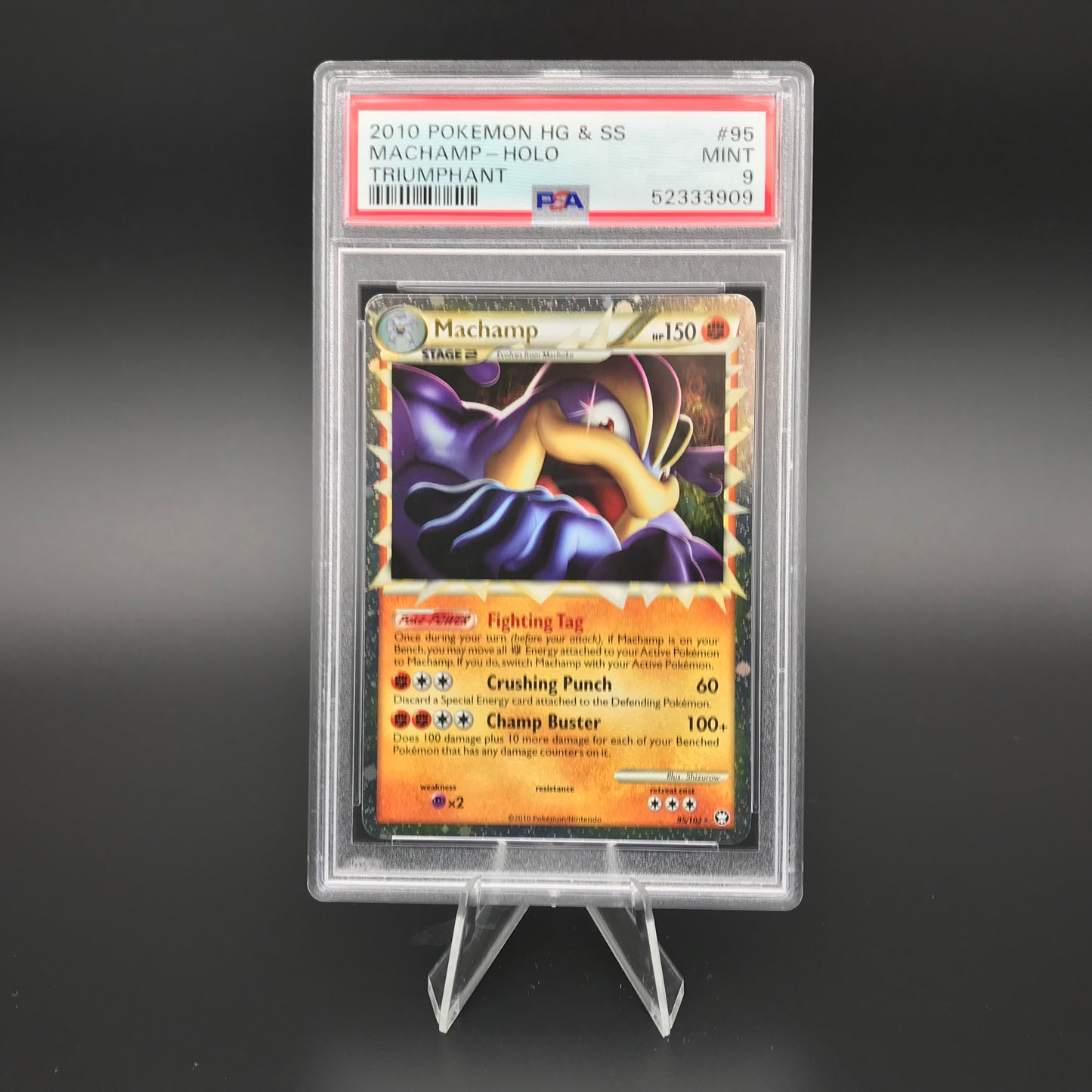 Machamp Prime holo HS Triumphant PSA 9