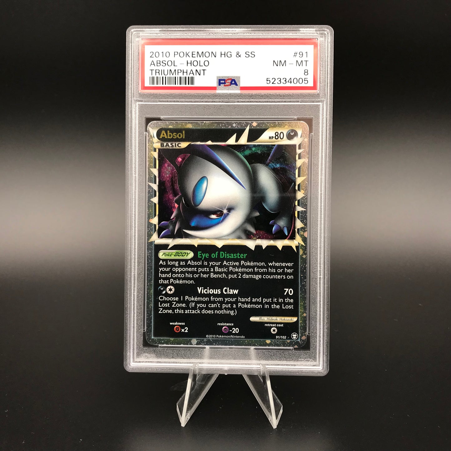 Absol Prime holo HS Triomphant PSA 8