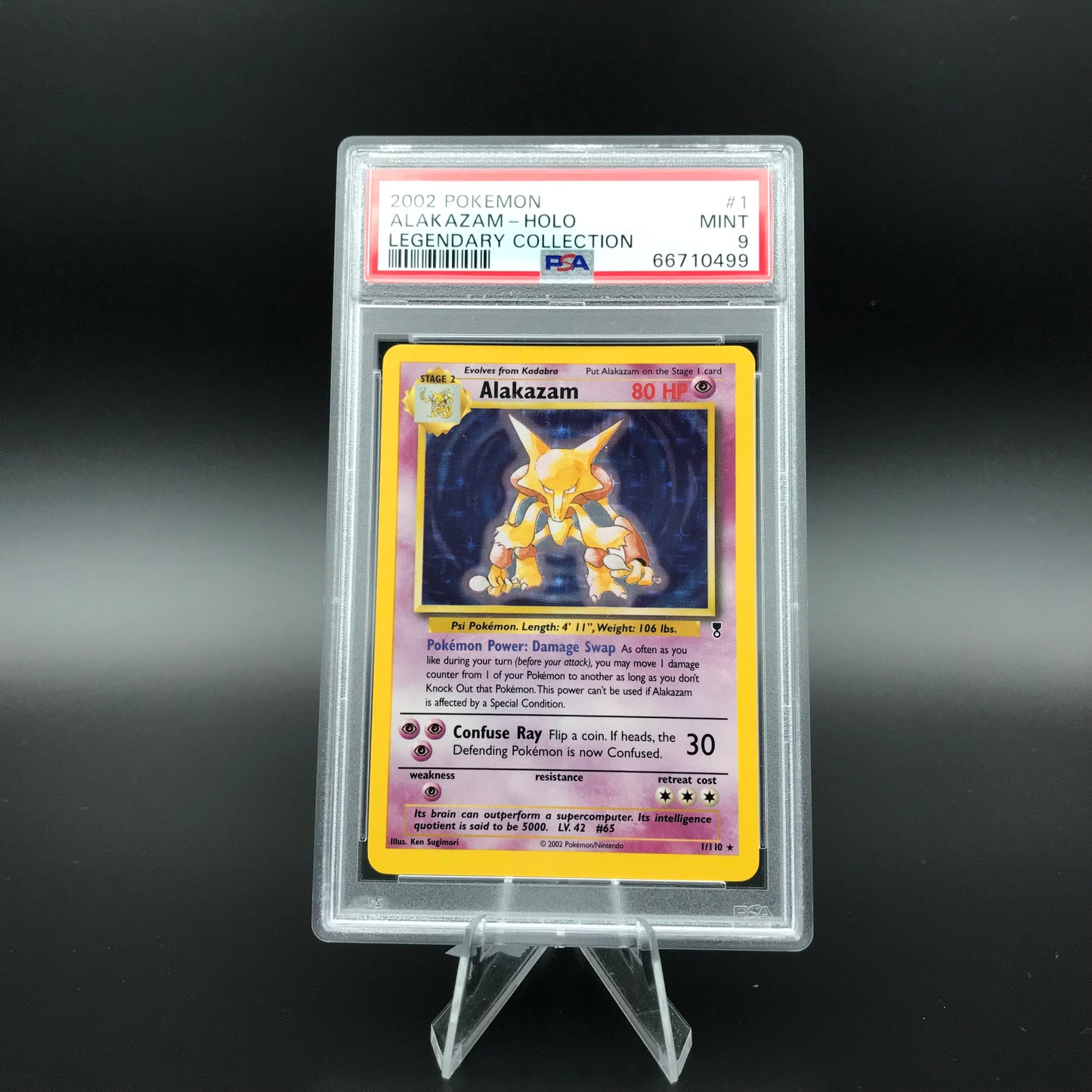 Alakazam holo Collection Légendaire PSA 9