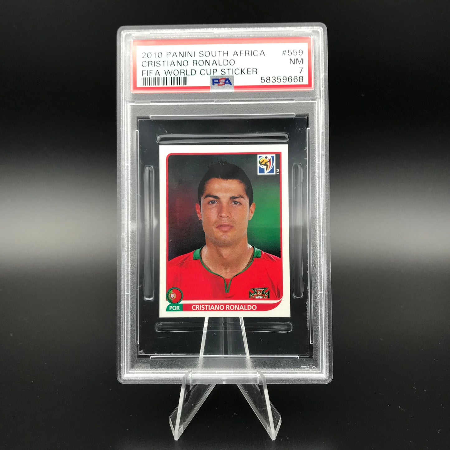 Cristiano Ronaldo Panini Coupe du Monde 2010 #559 Autocollant PSA 7