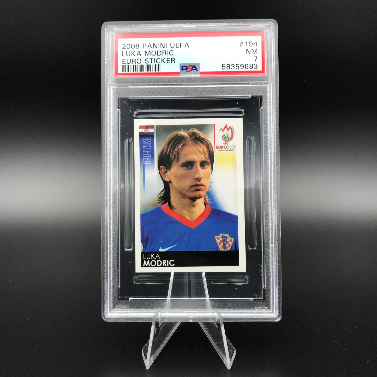 Luka Modric Panini Euro 2008 #194 Autocollant PSA 7