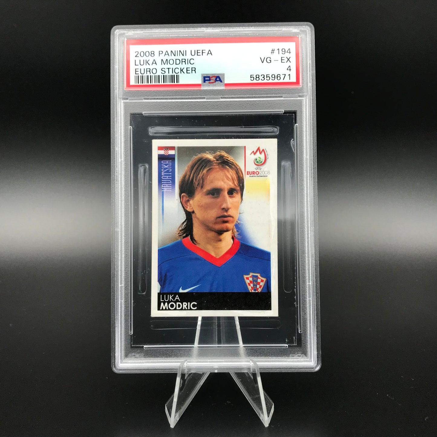 Luka Modric Panini Euro 2008 #194 Sticker PSA 4